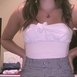 Brandy White tie tube top!